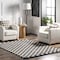 Nuloom Pania Contemporary Checkered Fringe Area Rug 4ft x 6ft GCUW36A-406 - alternate 1